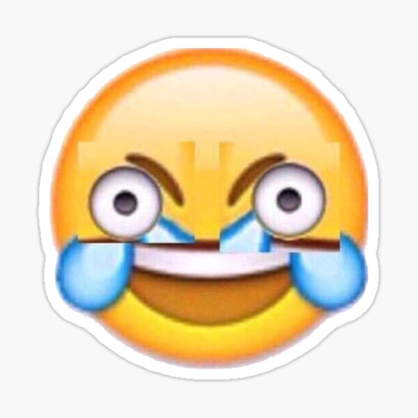 cursed laughing crying emoji | Sticker