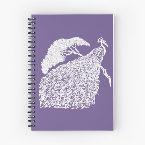 Item preview, Peacock on Branch | Bird Design designed and sold by Monochromatics by Corie Mae Dark.