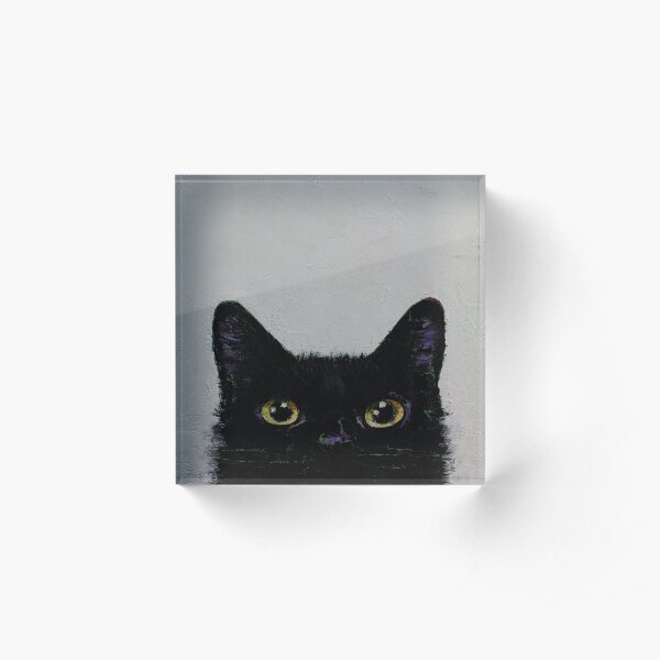 Black Cat Acrylic Block