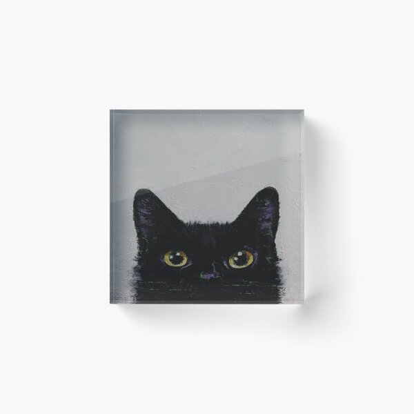 Black Cat Acrylic Block
