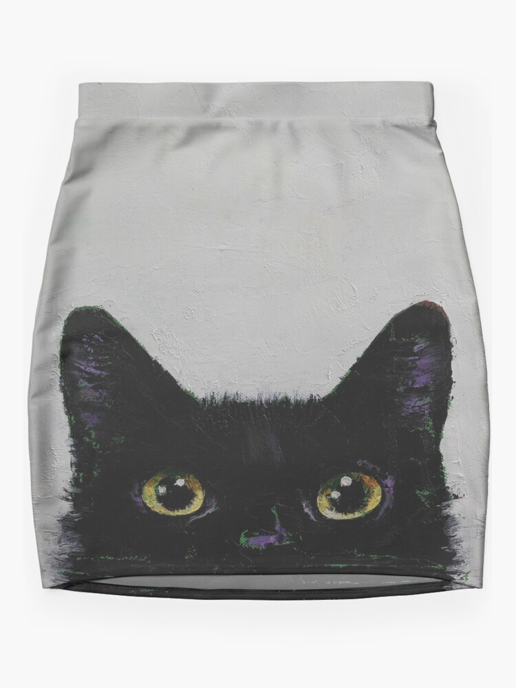 Disover Black Cat Mini Skirt