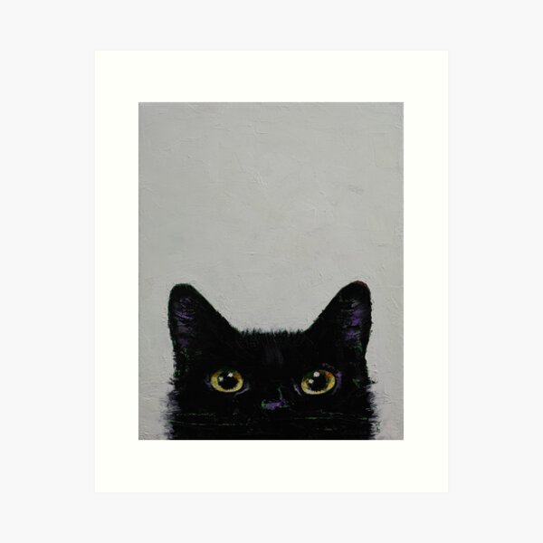 Schwarze Katze Art Prints for Sale