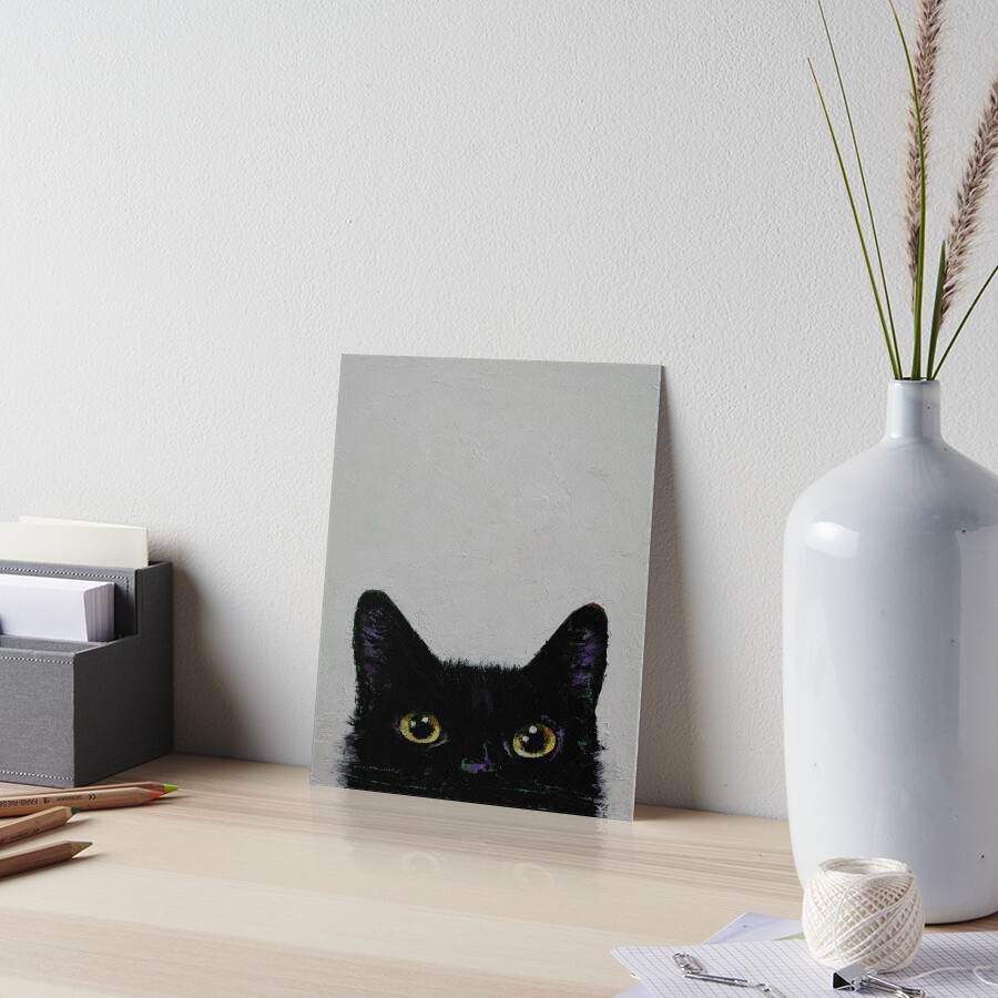 Black Cat Art Board Print