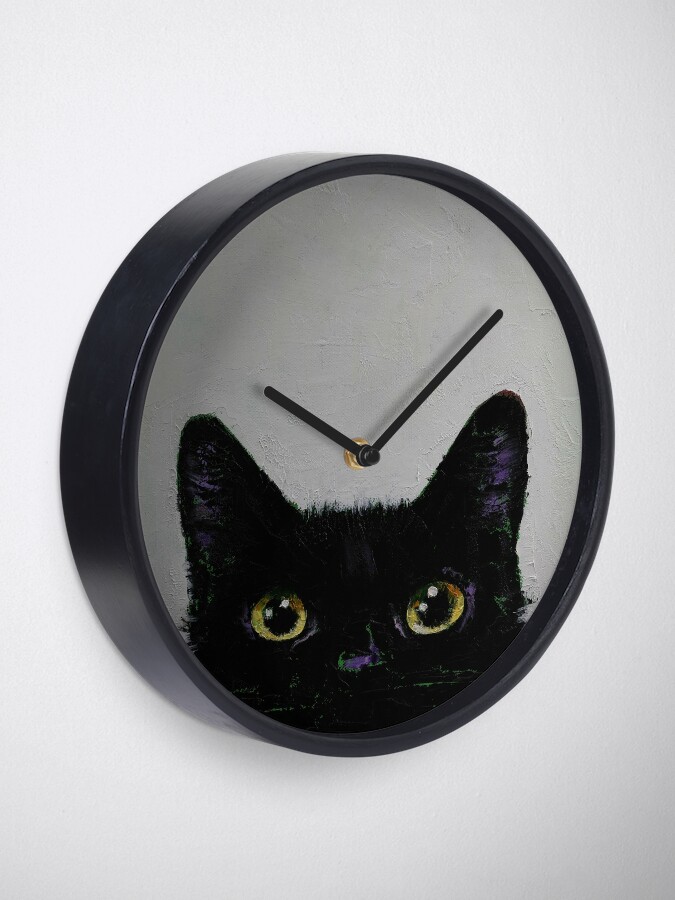 Reloj gato online negro