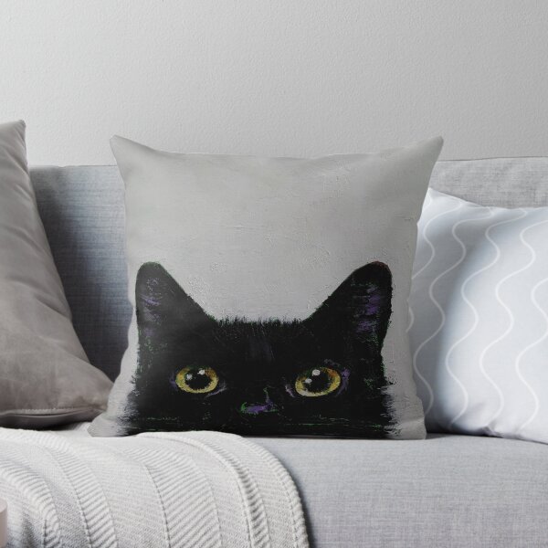 Black Cat Throw Pillow