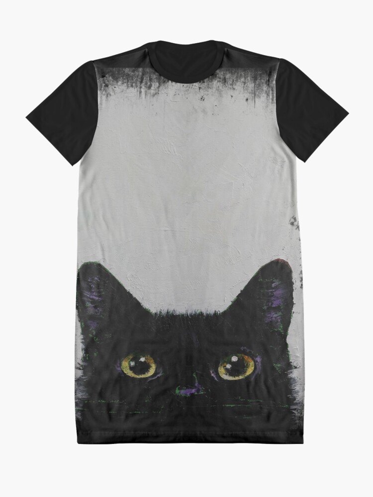 Alternate view of Black Cat Graphic T-Shirt Dress