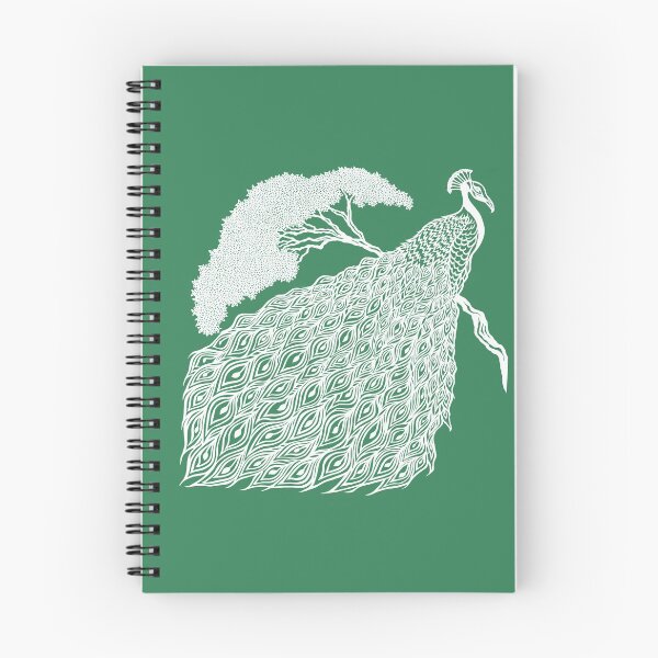 Item preview, Peacock on Branch | Bird Design designed and sold by Monochromatics by Corie Mae Dark.
