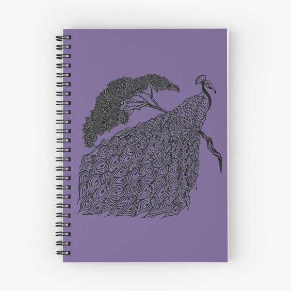 Item preview, Peacock on Branch | Bird Design designed and sold by Monochromatics by Corie Mae Dark.