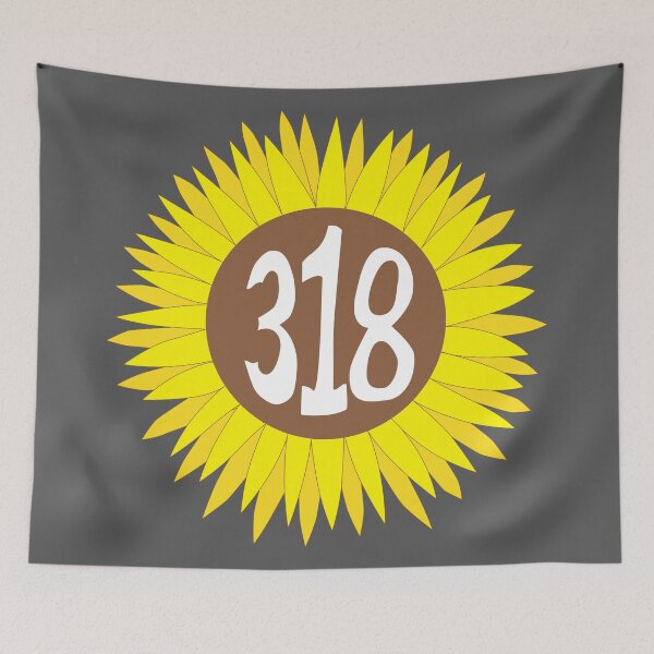 Item preview, Hand Drawn Louisiana Sunflower 318 Area Code designed and sold by itsrturn.