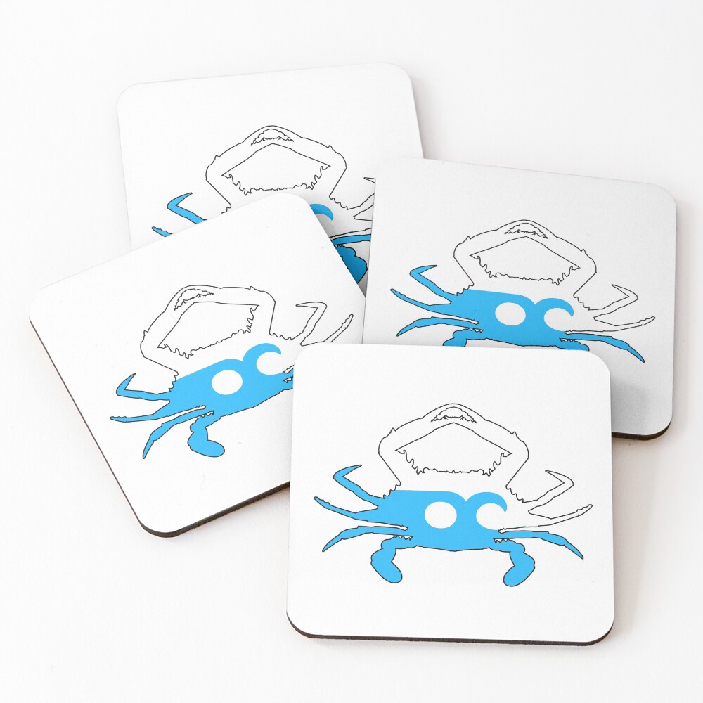 Ocean City Crab Coasters (Set of 4)