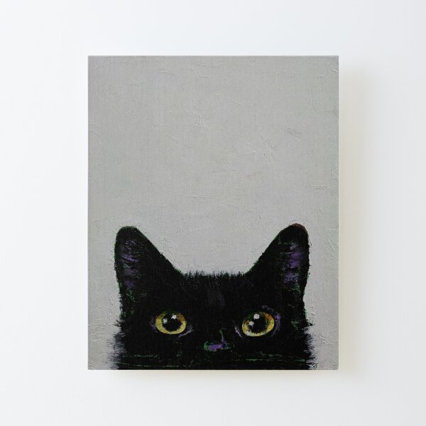 Black Cat Canvas Mounted Print