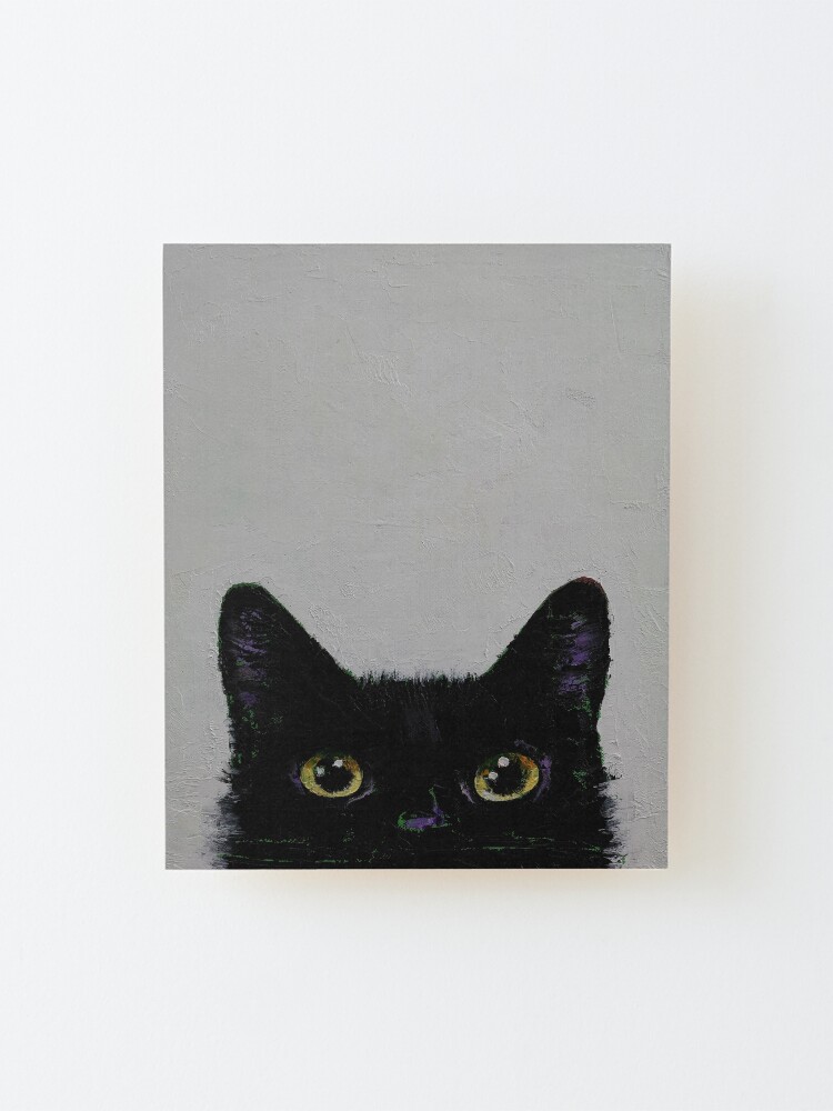 Alternate view of Black Cat Mounted Print