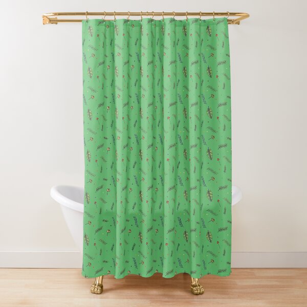 Collecting leaves Shower Curtain