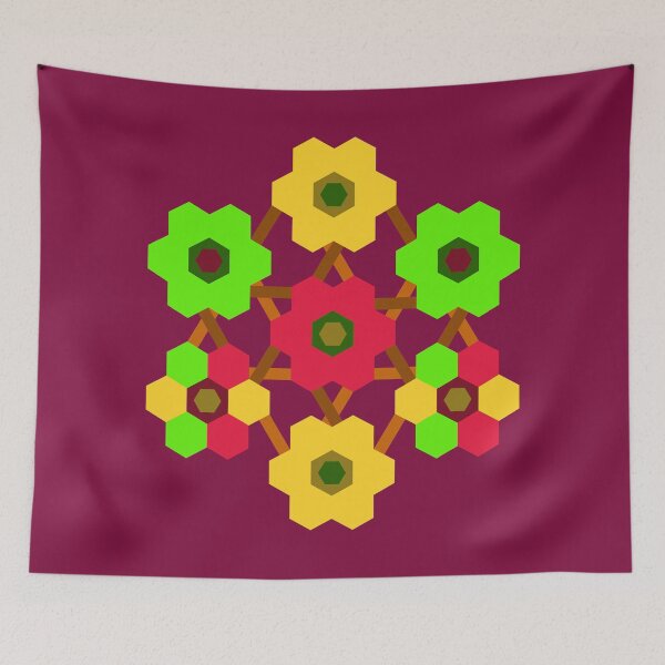 Item preview, Red, Green, Yellow flowers pattern designed and sold by wagnerps.