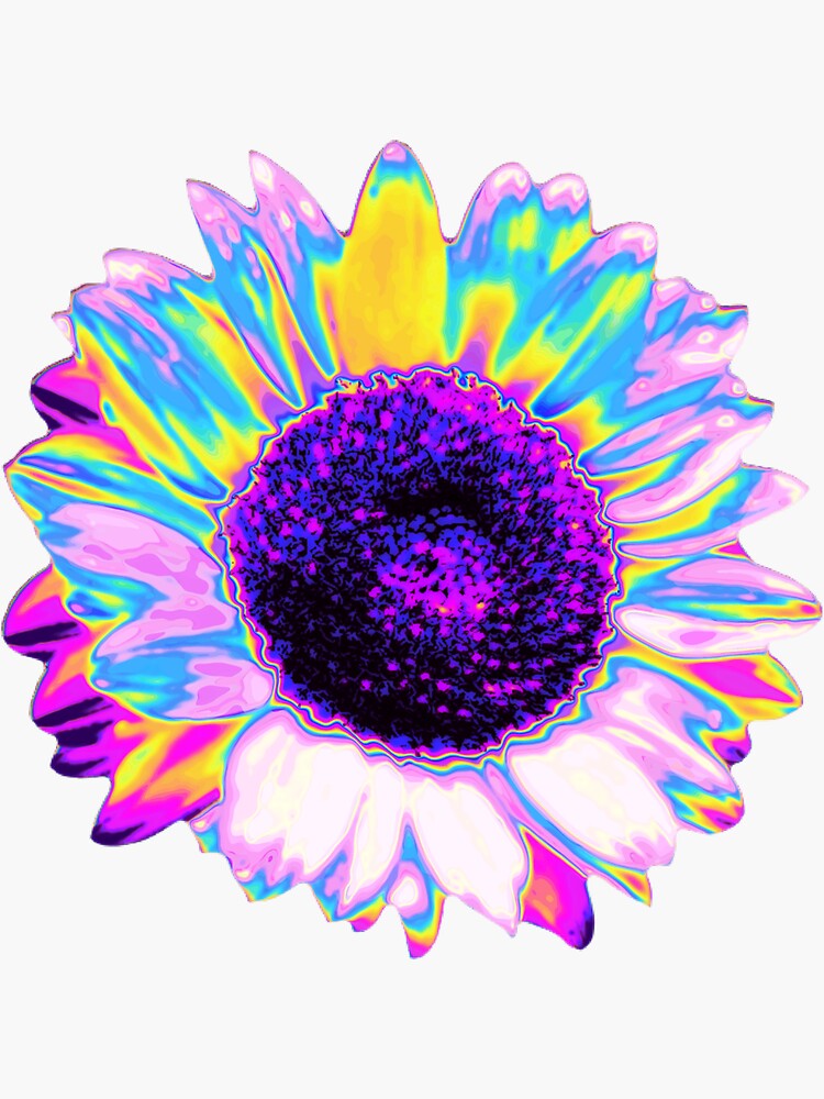 Thumbnail 3 of 3, Sticker, Holographic Sunflower designed and sold by dinaaaaaah.