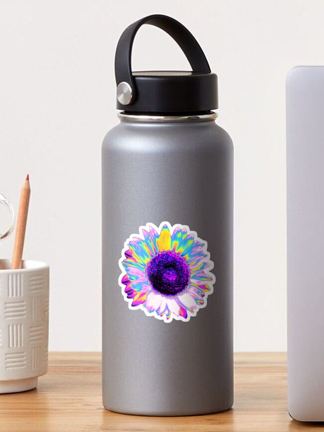 Thumbnail 1 of 3, Sticker, Holographic Sunflower designed and sold by dinaaaaaah.