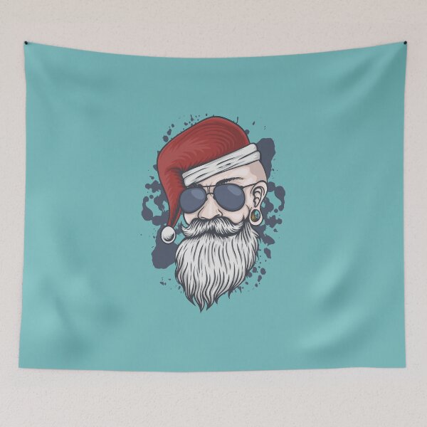Aperçu de l'œuvre Hipster père noël créée et vendue par Zeebble Art.