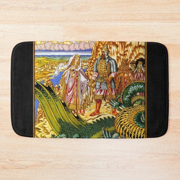 Item preview, Dobrynya Nikitich rescues Zabava from the Dragon Gorynych - Ivan Bilibin designed and sold by forgottenbeauty.