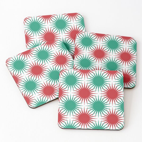 Item preview, Bursting Red and Green Stars designed and sold by lesrubadesigns.