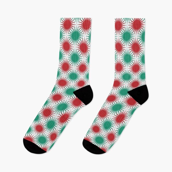 Item preview, Bursting Red and Green Stars designed and sold by lesrubadesigns.