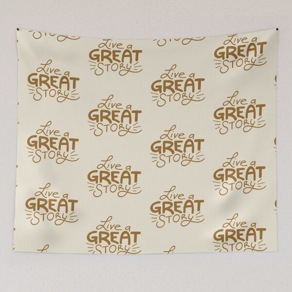 Item preview, Live a great story typography text art quote by Word Fandom - wordfandom designed and sold by Kerry Pritchard.