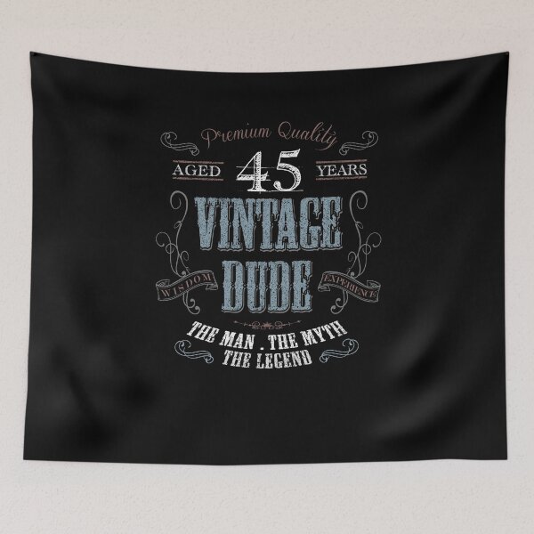 Item preview, 45th birthday gift idea Vintage at 45 years old Retro Vintage party designed and sold by LoveEveryWear.