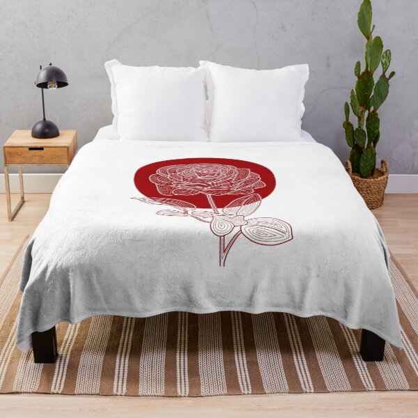 Item preview, Red Rose Minimalist Floral Line Art designed and sold by ArielleJane.