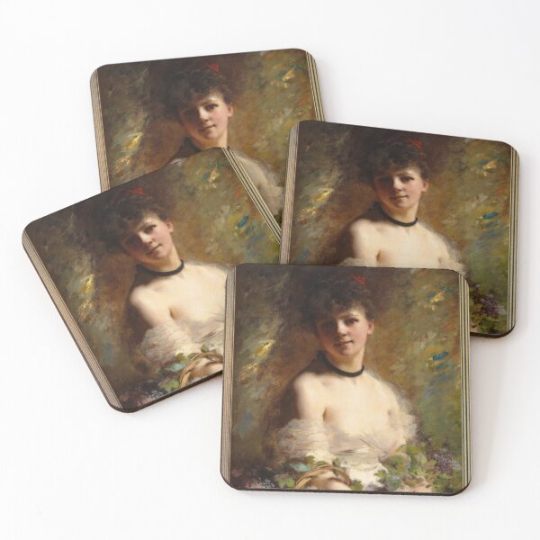Item preview, Young Woman with Flower Basket by Charles Joshua Chaplin designed and sold by Xzendor7 Digital Art Creations.