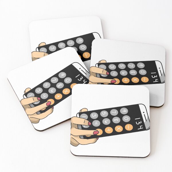calculator selfie Coasters (Set of 4)