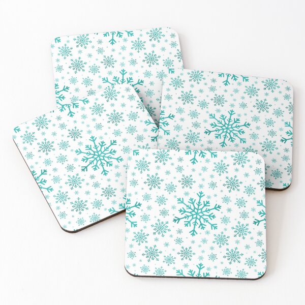 Item preview, Pretty Green Foil Winter Snowflakes on White Background designed and sold by Karen McFarland.