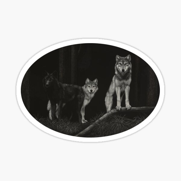 Wolf Trio Sticker