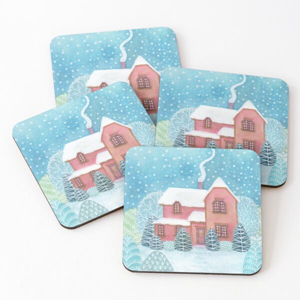 Item preview,  Victorian Holiday Home, mixed media painting designed and sold by Amelia Gluba.