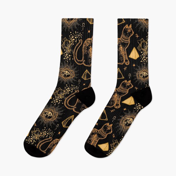 Item preview, Ethnic seamless pattern with egyptian goddess Bastet, pyramids, ornaments, moon and constellation. Alchemy and astrology vibes. designed and sold by MilaOkie.