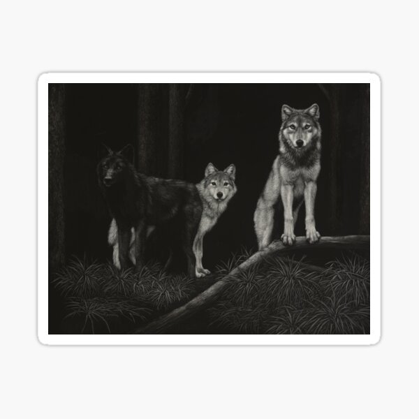 Wolf Trio Sticker