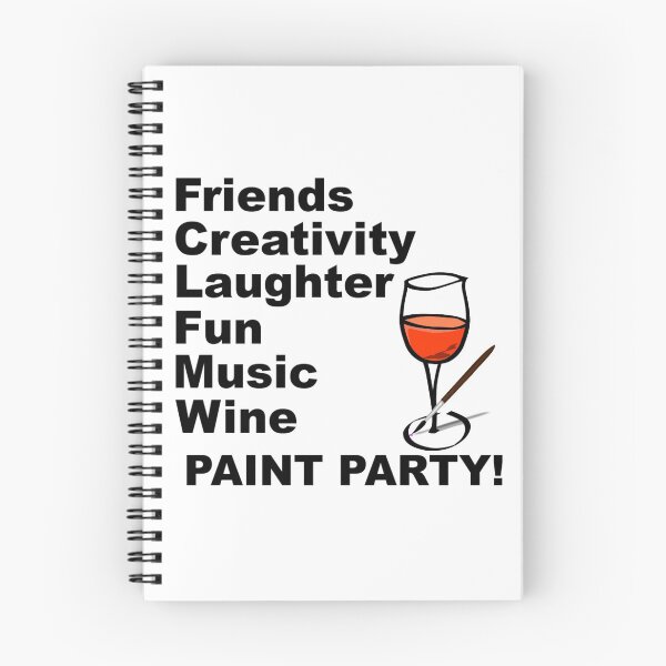 Item preview, Copy of Friends Creativity laughter Fun Music Wine PAINT PARTIES (white Wine) designed and sold by theartsycottage.