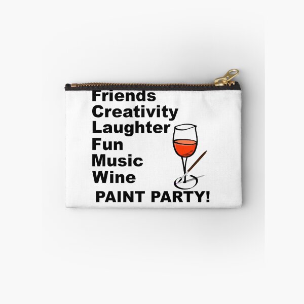 Item preview, Copy of Friends Creativity laughter Fun Music Wine PAINT PARTIES (white Wine) designed and sold by theartsycottage.