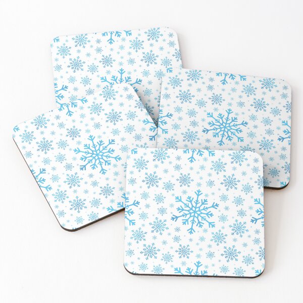 Item preview, Pretty Blue Winter Snowflakes on White Background designed and sold by Karen McFarland.
