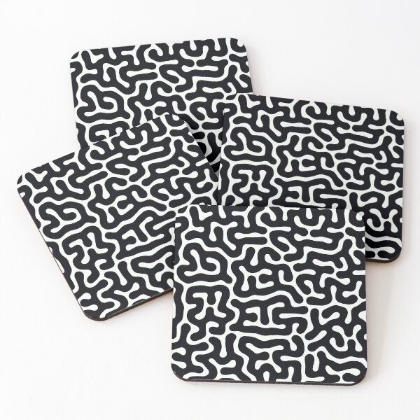 Item preview, generative monochrome pattern designed and sold by asymmetrickid.