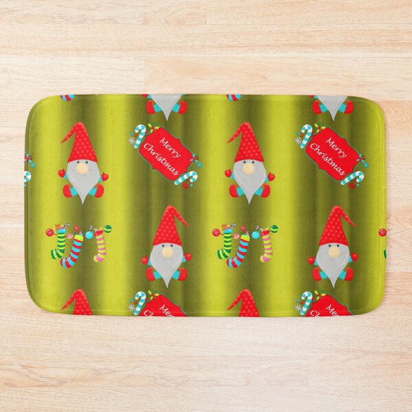 Item preview, Cute Christmas Gnomes on Chartreuse Green designed and sold by GraphicAllusion.