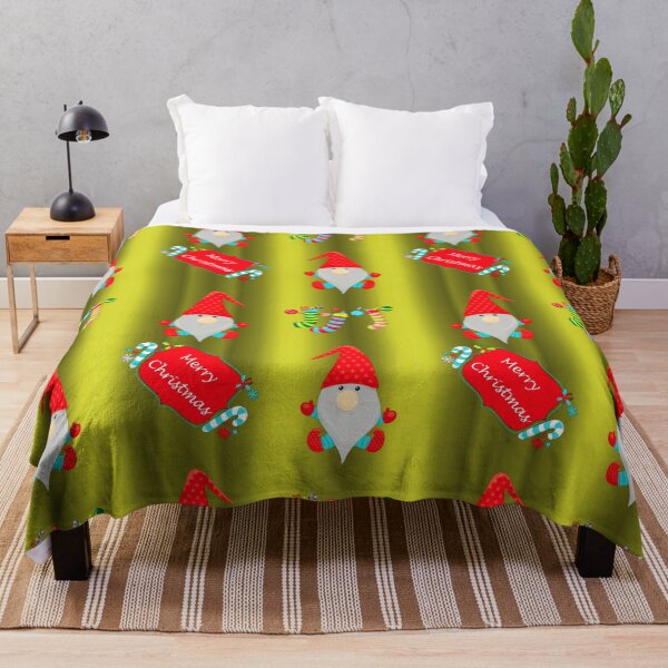 Item preview, Cute Christmas Gnomes on Chartreuse Green designed and sold by GraphicAllusion.
