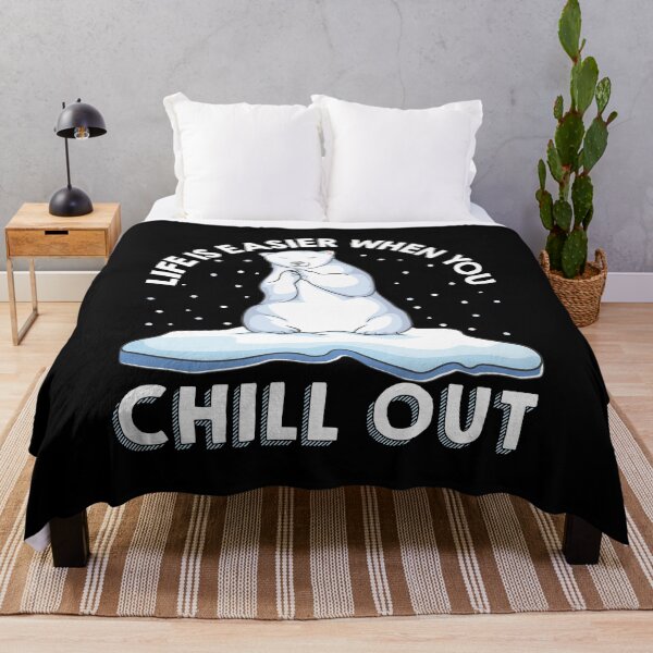 Item preview, Life Is Easier When You Chill Out Polar Bear Pun designed and sold by perfectpresents.