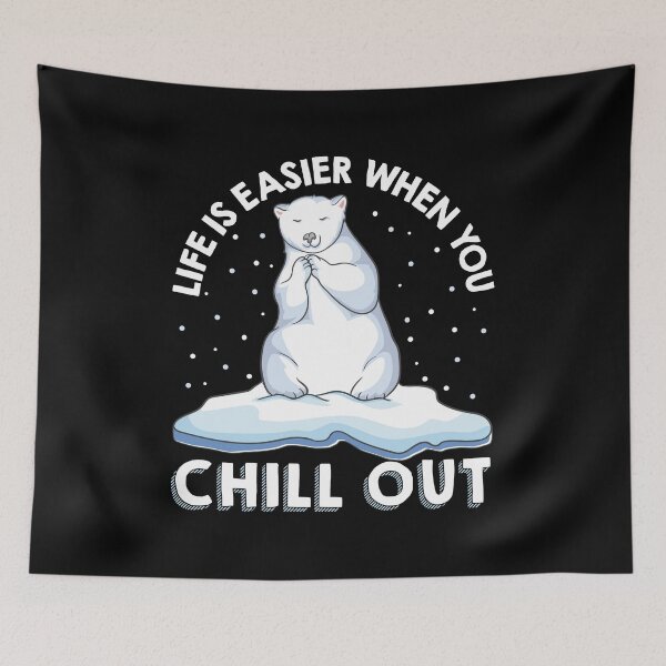 Item preview, Life Is Easier When You Chill Out Polar Bear Pun designed and sold by perfectpresents.