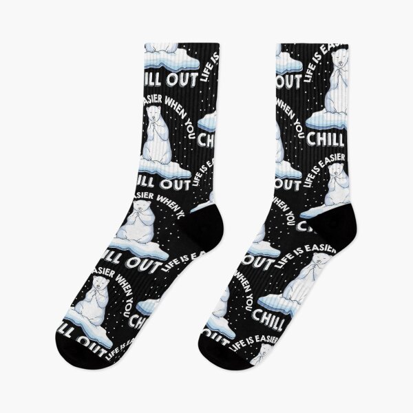 Item preview, Life Is Easier When You Chill Out Polar Bear Pun designed and sold by perfectpresents.