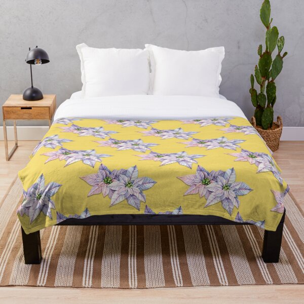 Item preview, Pink and Blue Floral Pattern on Yellow designed and sold by GraphicAllusion.