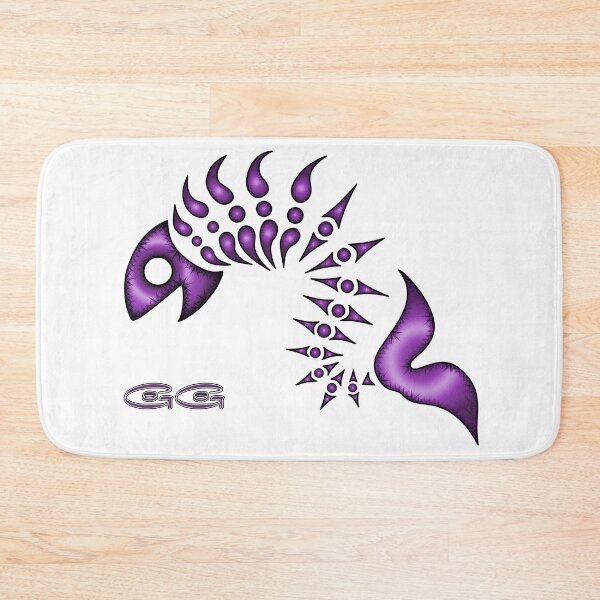 Item preview, Gogo the Fish - Black Outline -Ultraviolet by Amanda M Lucas designed and sold by Amanda Lucas.