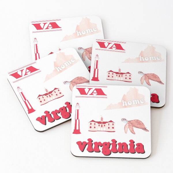 Item preview, Red Watercolor Virginia US State Sticker Pack designed and sold by The-Goods.