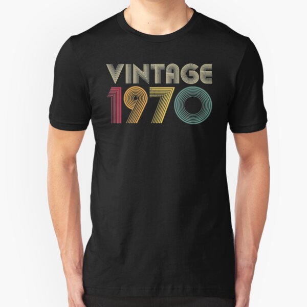 Retro 1970 50th Birthday Gift Classic 50 Years Old Slim Fit T-Shirt