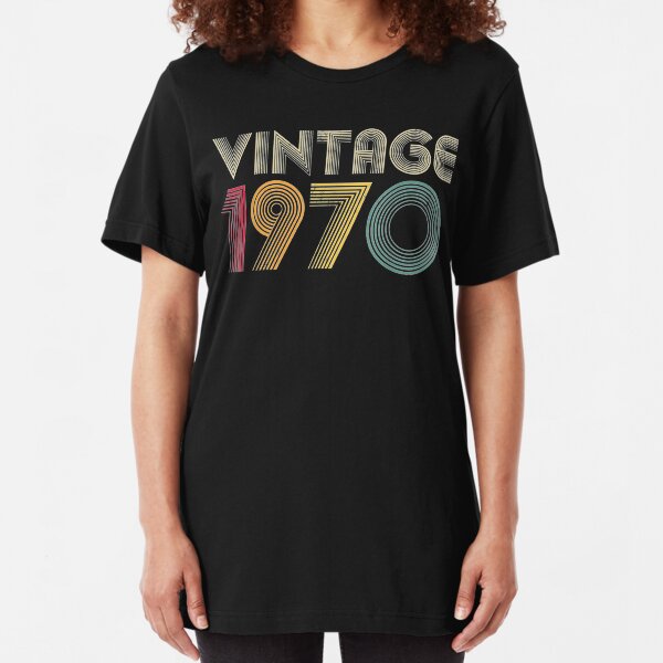 Retro 1970 50th Birthday Gift Classic 50 Years Old Slim Fit T-Shirt