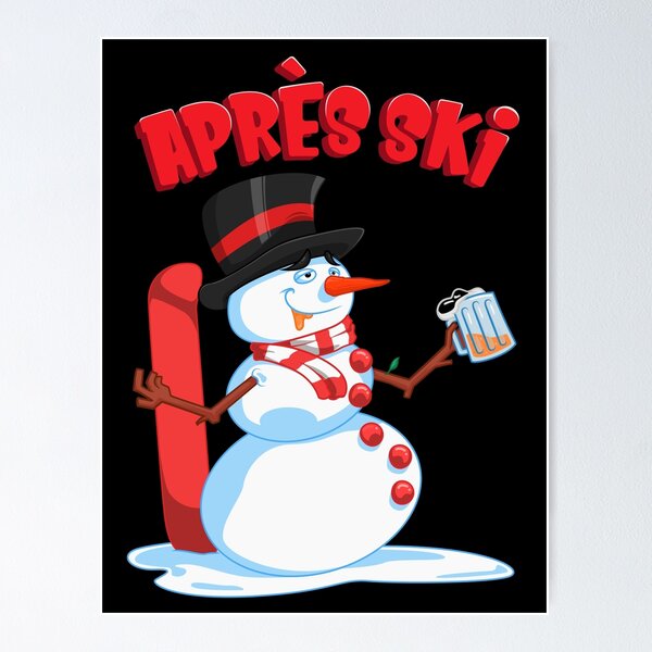 Item preview, Drunken Snowman - Apres Ski Winter Skiing Lodge designed and sold by anziehend.