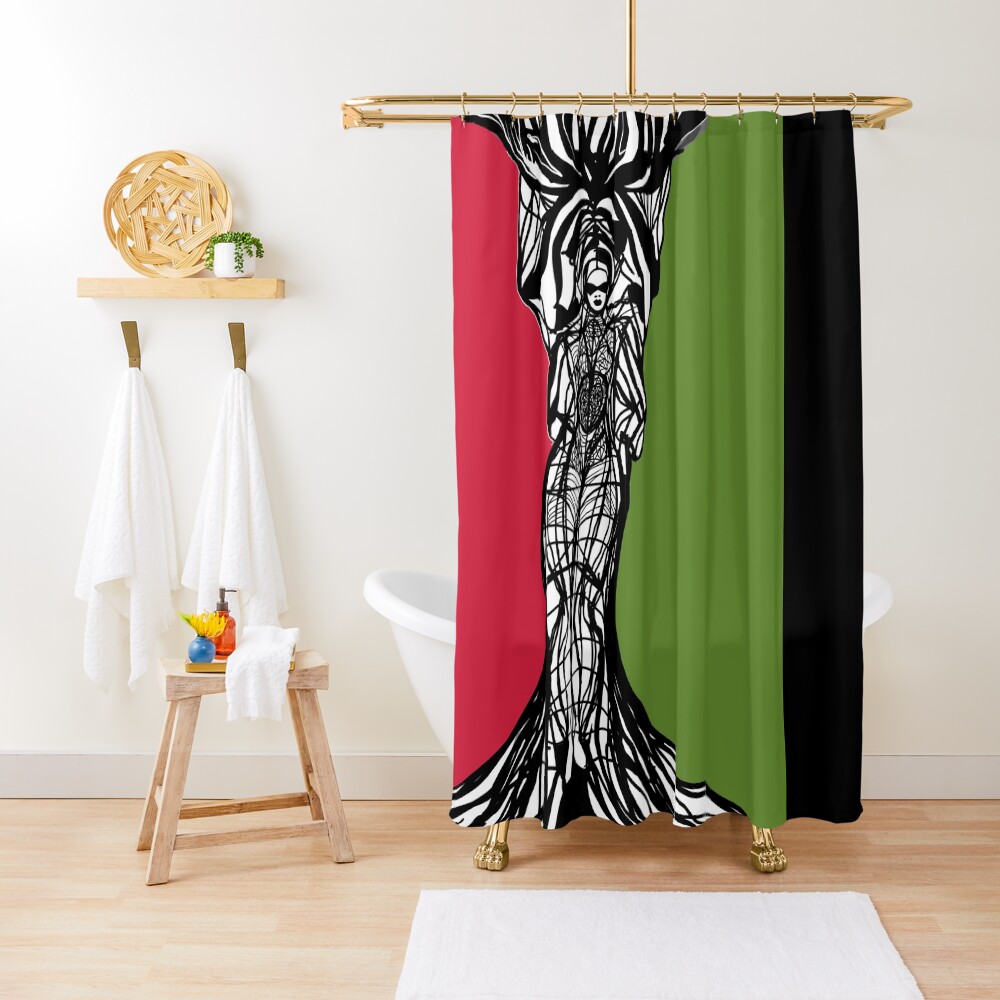 PanAfrican Woman Within Shower Curtain